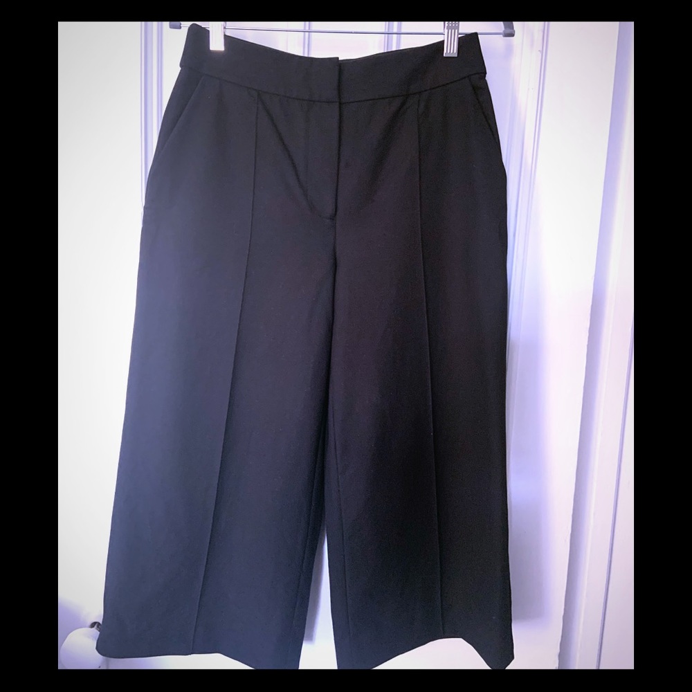 Kate Spade black wide leg cropped pants